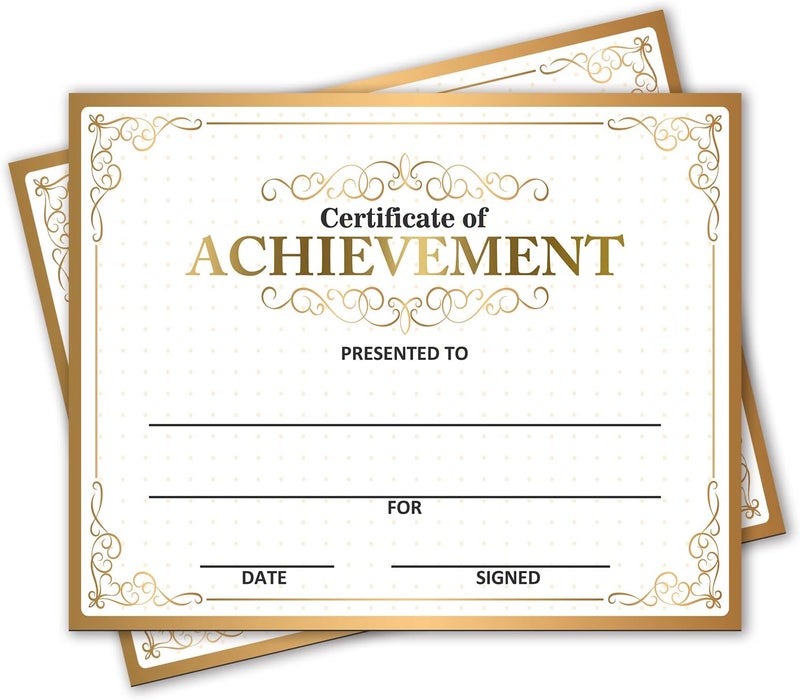 Disfuco Award Certificates - Certificate of Achievement for Students, School Graduation Ceremony, Kindergarten Preschool certificates of Completion - 25 Award Certificates (aa02) - Image 1